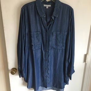 Denim tunic shirt